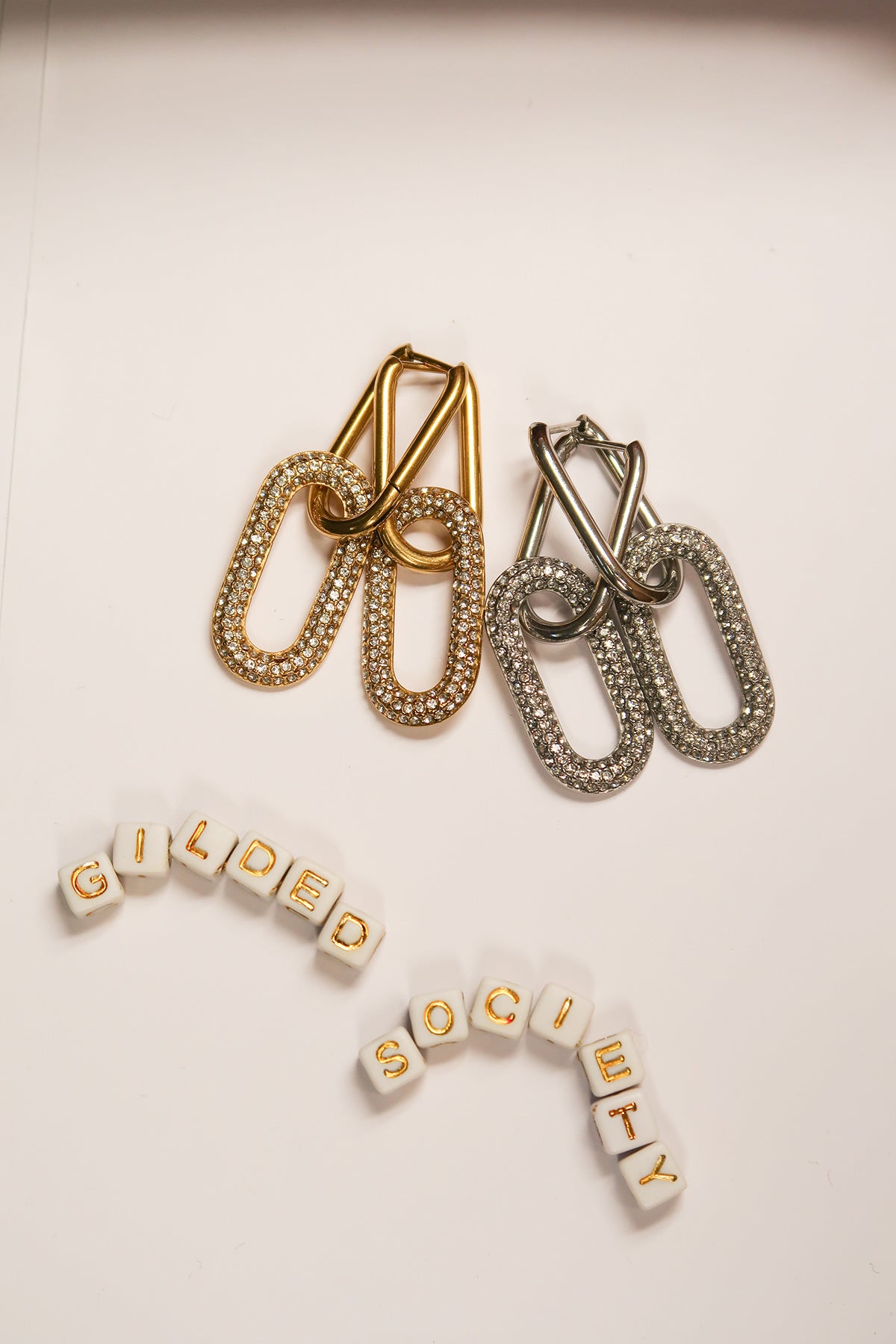 Soiree Statement 316L Stainless Steel Crystal Earrings