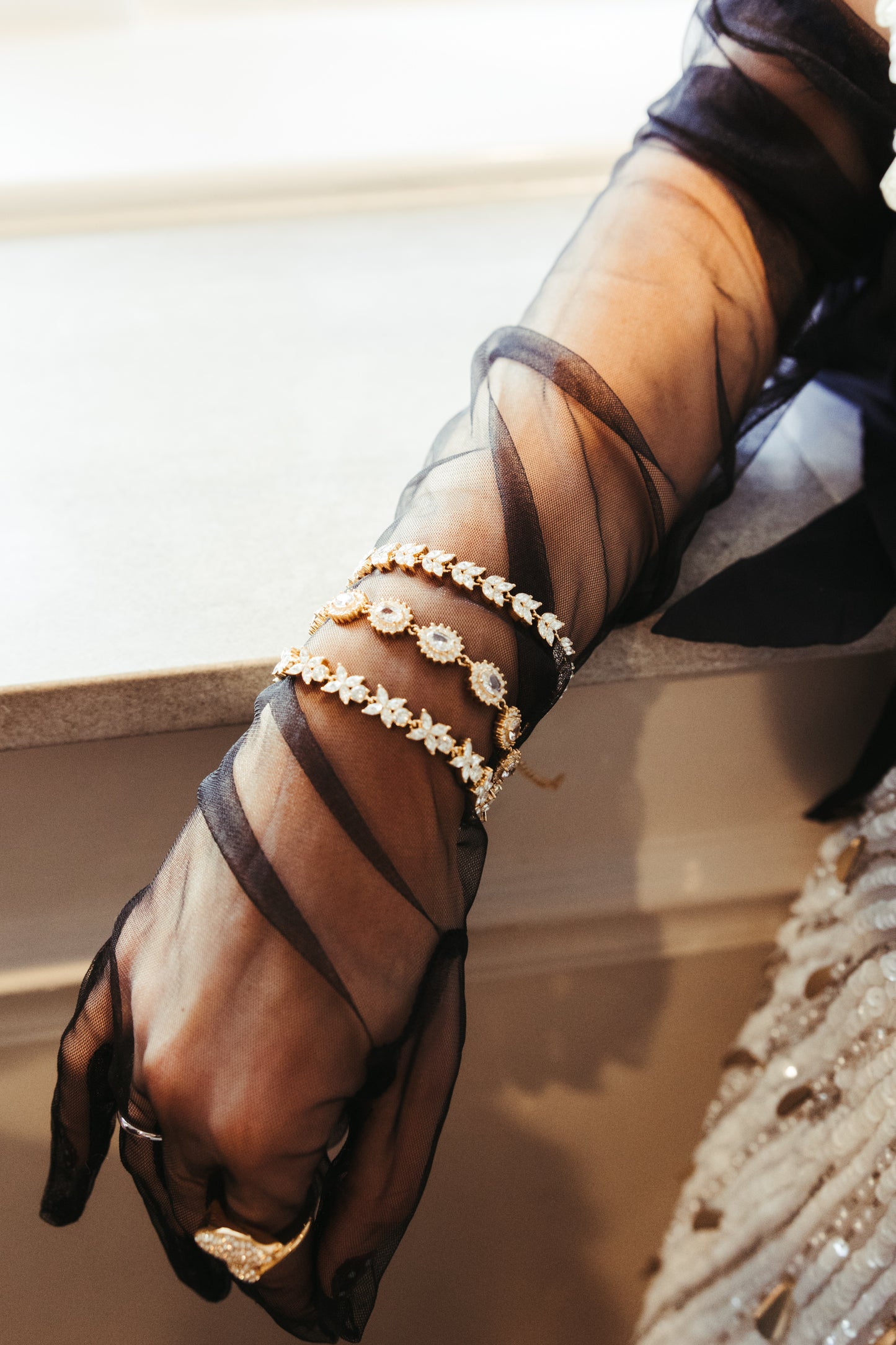 Society Set Bracelet Crystal 316L Stainless Steel Trio