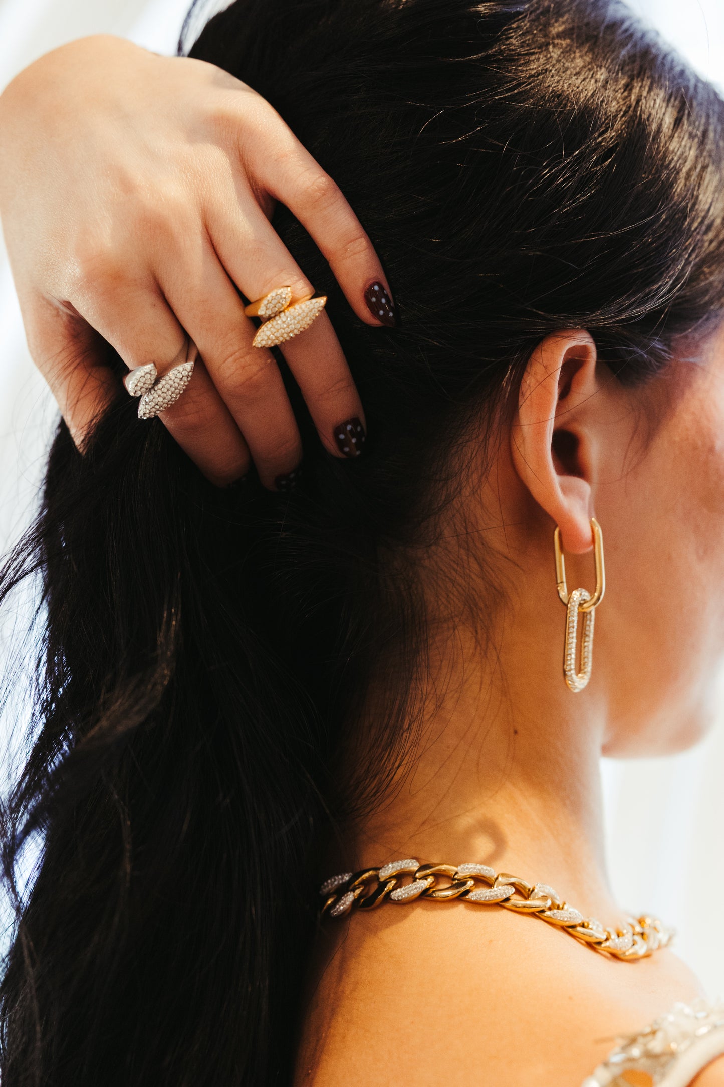 Soiree Statement 316L Stainless Steel Crystal Earrings