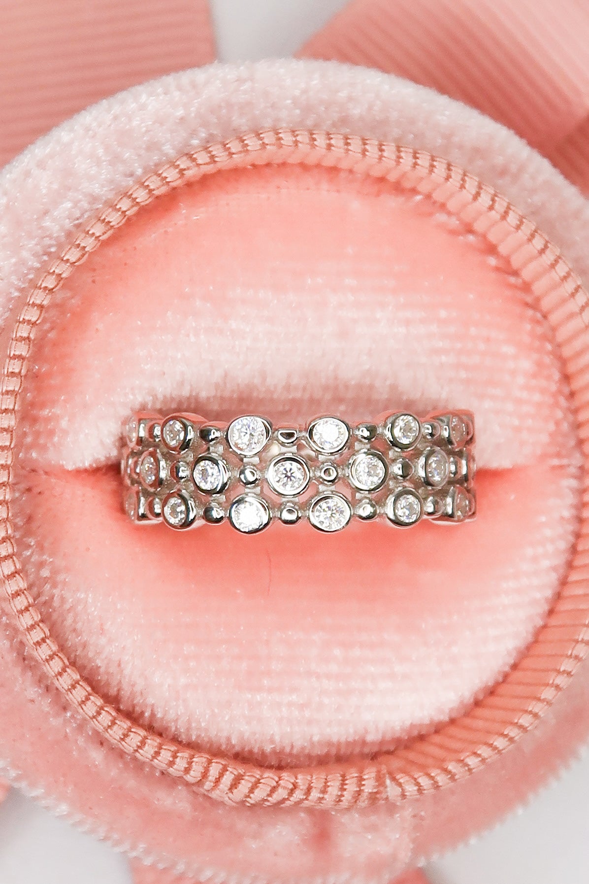 Muse .925 Sterling Silver 1 Carat Moissanite Bezel Band Ring
