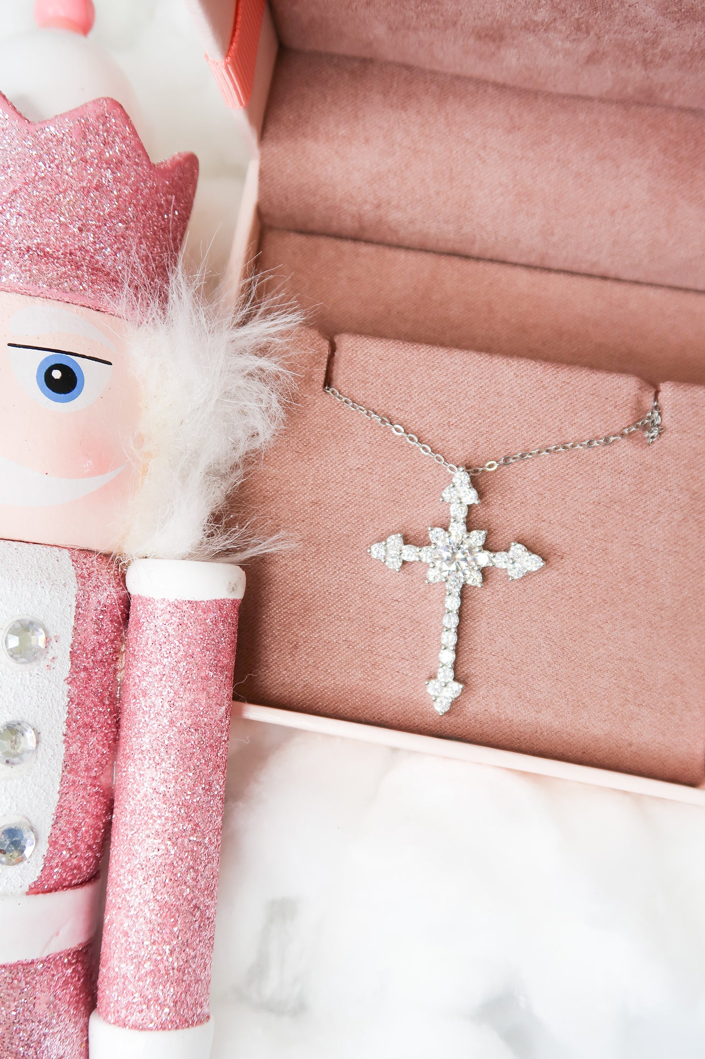 Solace 2.5 Carat Moissanite .925 Sterling Silver Cross Necklace