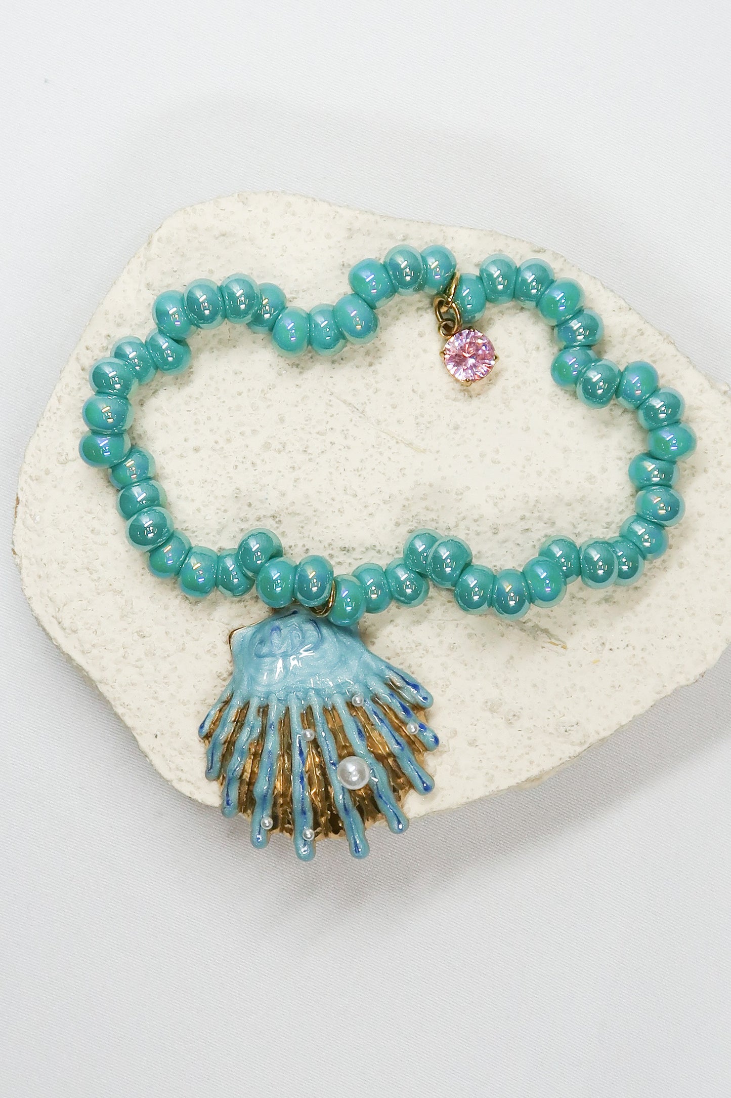Sun & Shell 4 Piece Pearlized Bracelet 4 piece Stack