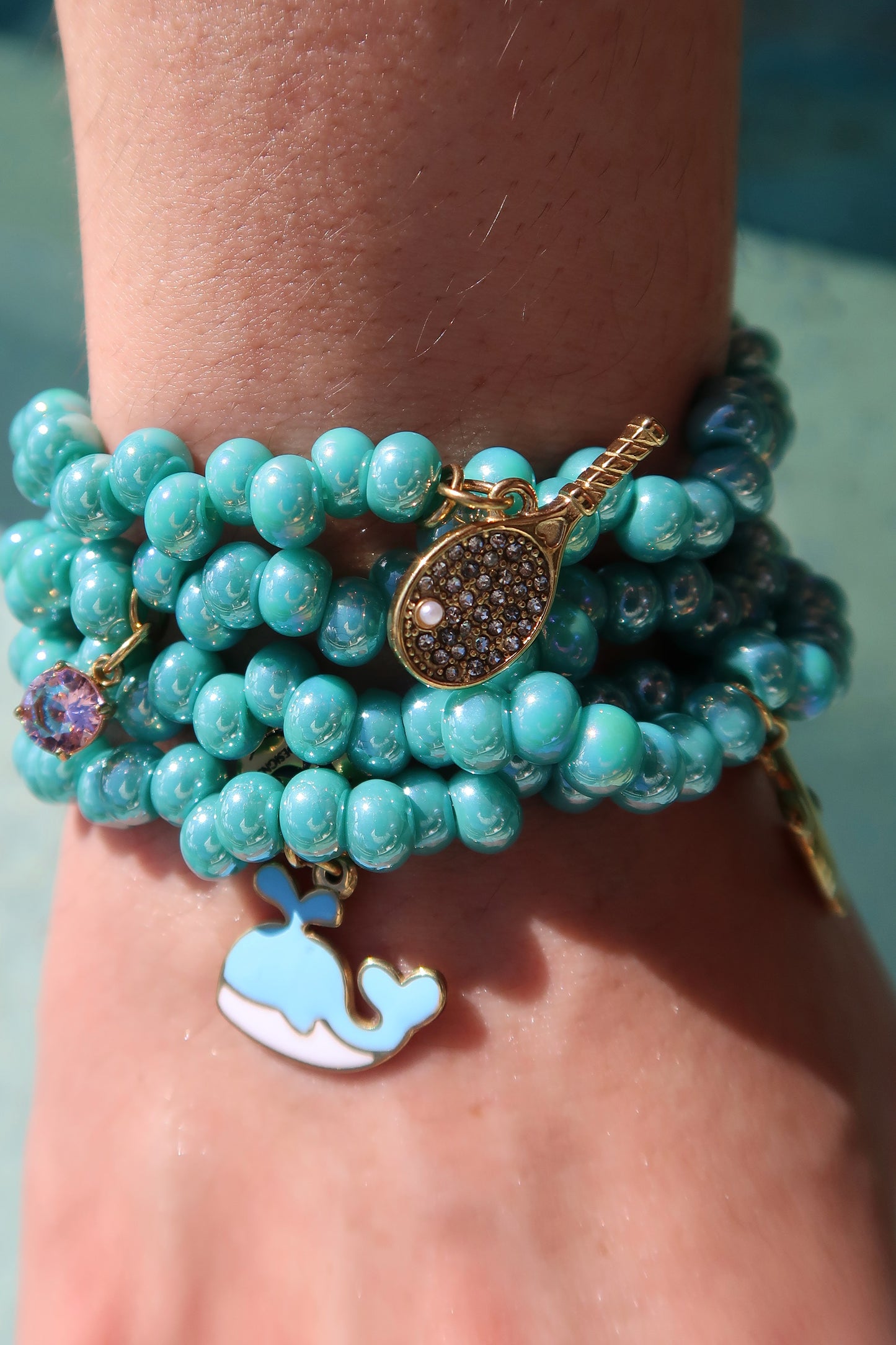 Sun & Shell 4 Piece Pearlized Bracelet 4 piece Stack