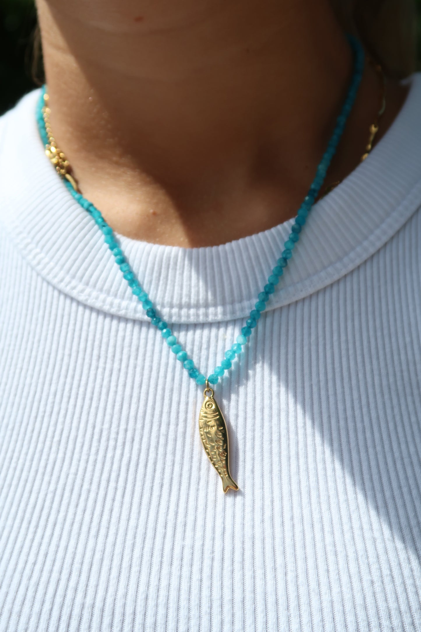 Team Jellyfish Beaded 316L Stainless Steel Necklace
