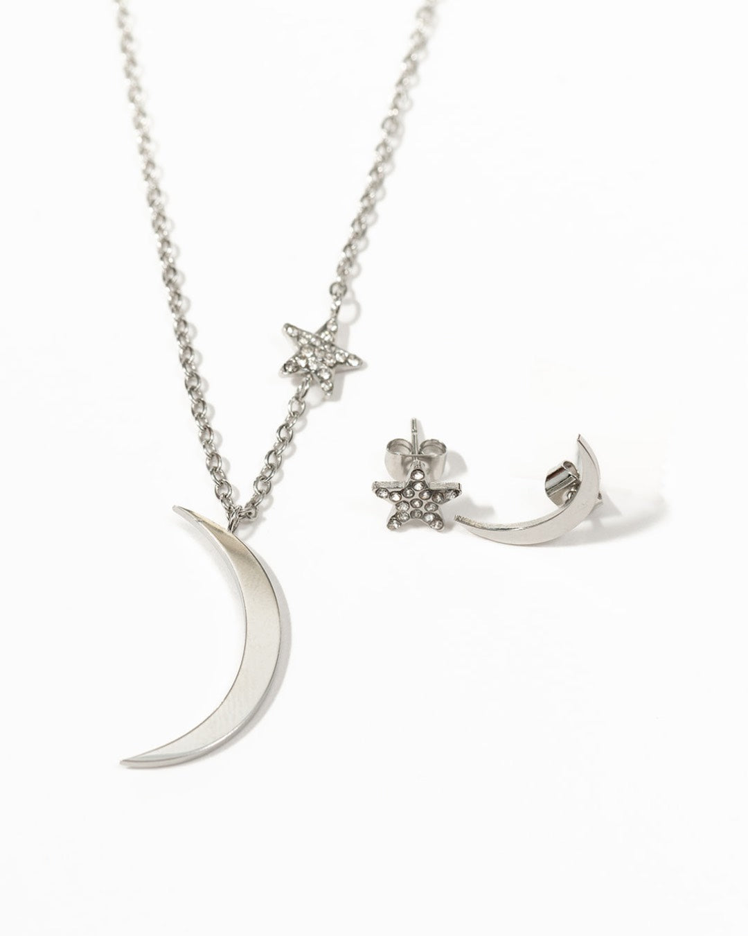 The Minimalist 316L Stainless Steel Necklace and Earring Set