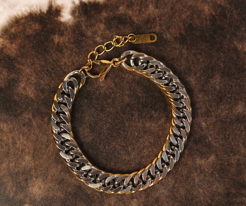 Madison Two Tone 316L Stainless Steel Bracelet Duo