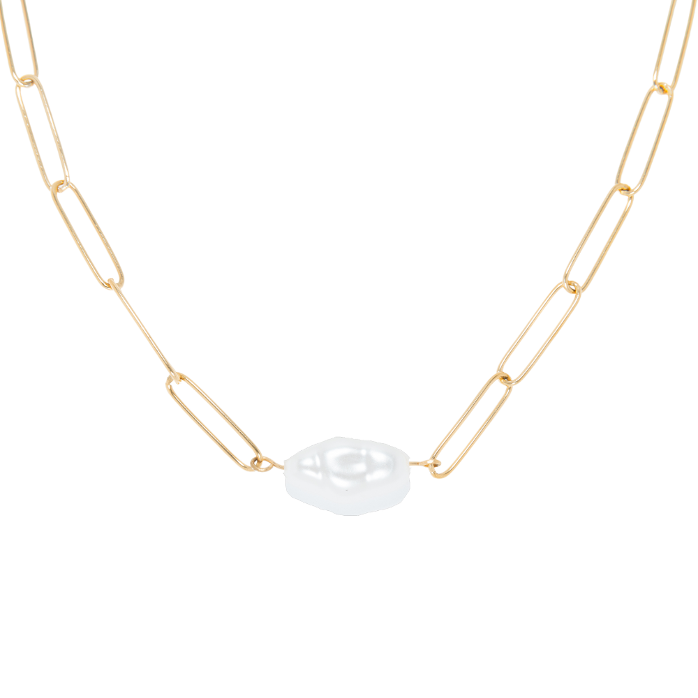 316L Stainless Steel Snow Drop Pearl Necklace