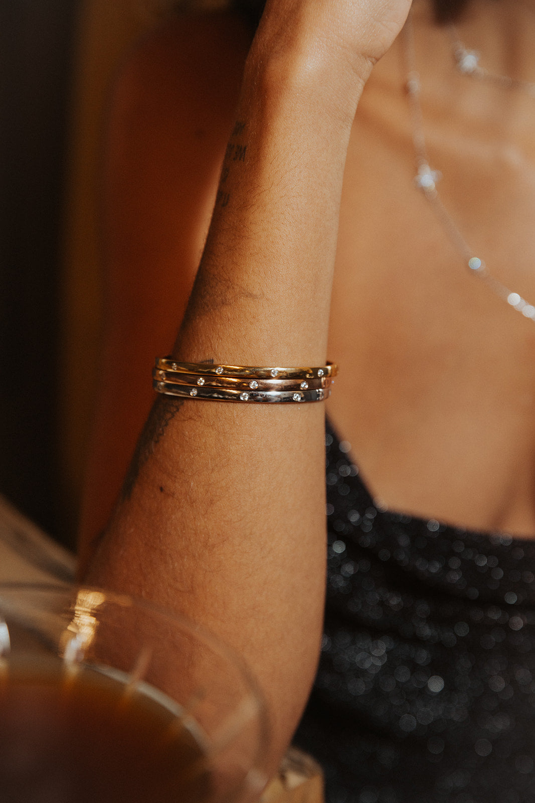 Afternoon Delight 316L Stainless Steel Crystal Bangles