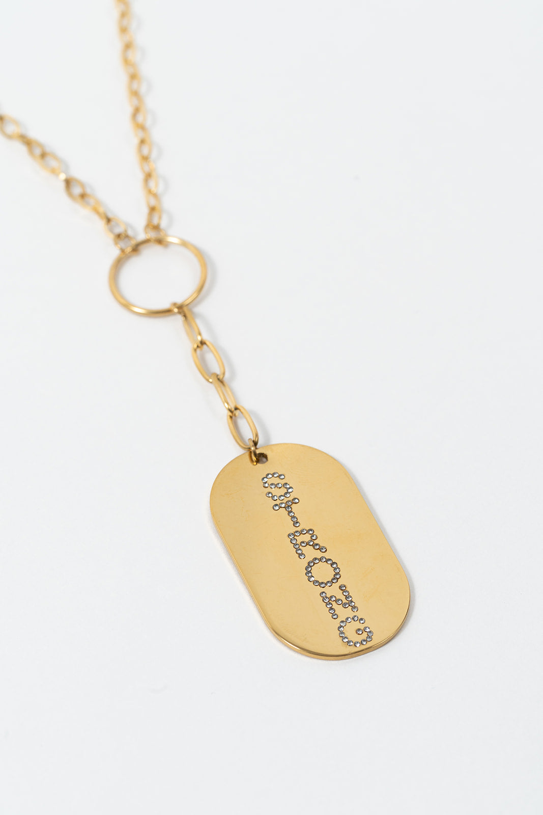 Ladies dog tag necklace sale