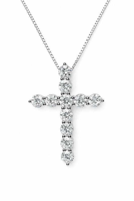 Abide .925 Sterling Silver Cross Necklace