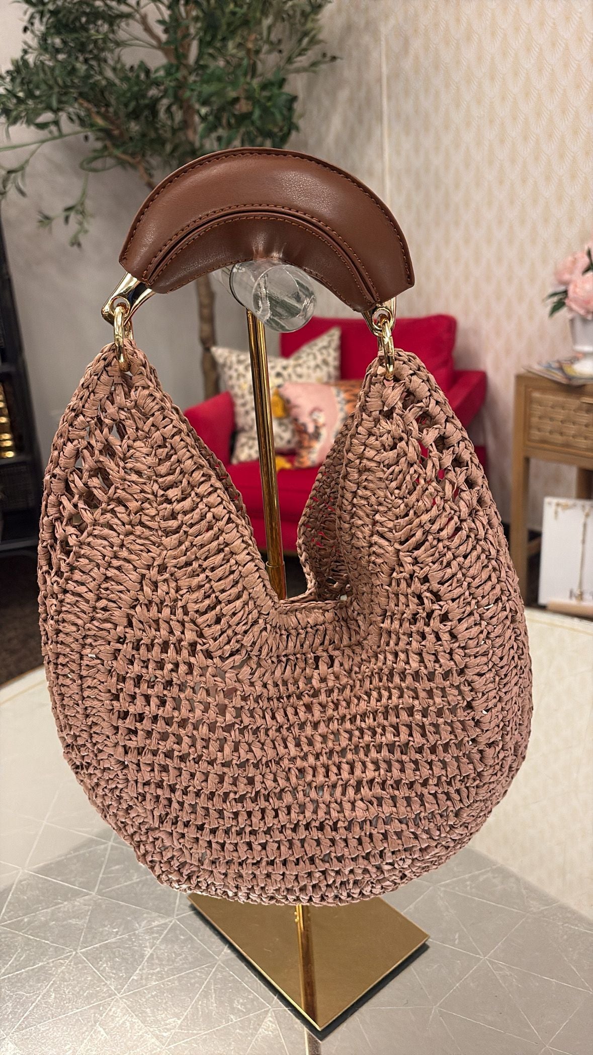 KC Banana Bag in Viscose Raffia