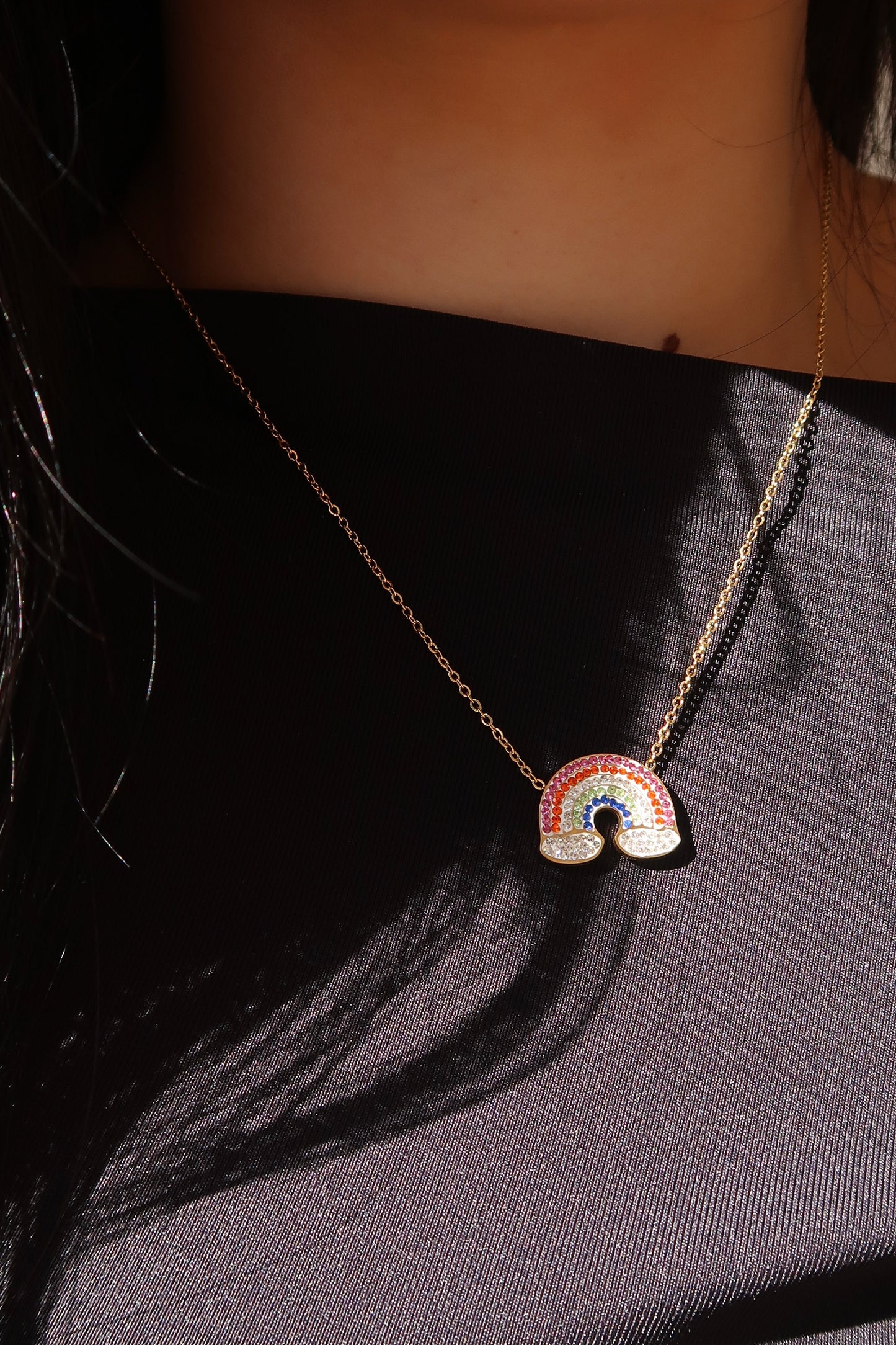 Dorothy Crystal Rainbow 316L Stainless Steel Necklace