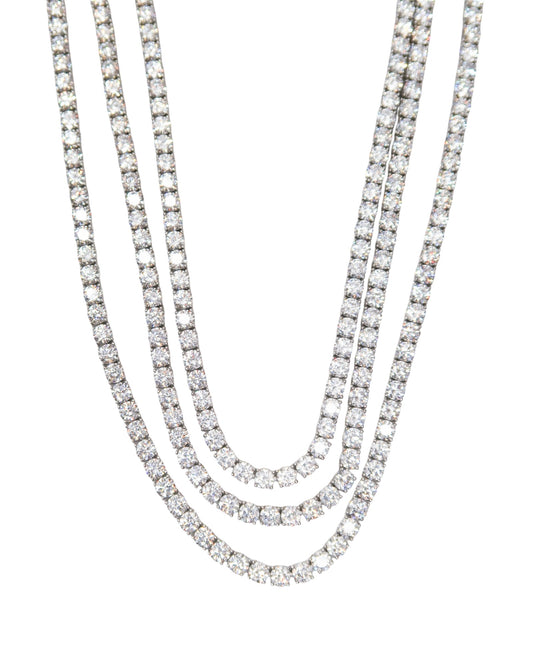 Odette .925 Sterling Silver Tennis Necklace