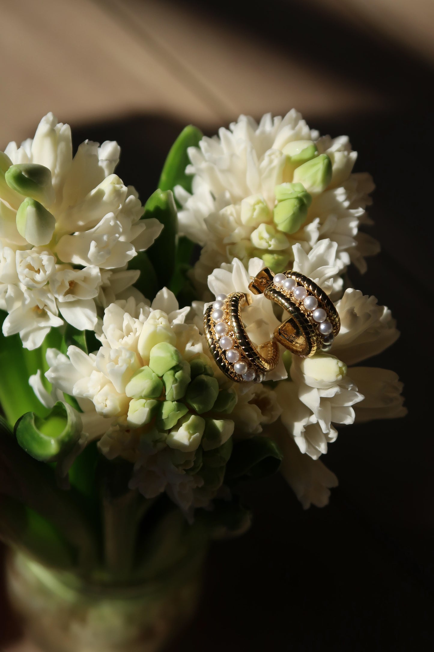 Kiss & Tell Pearl Huggies 316L Stainless Steel