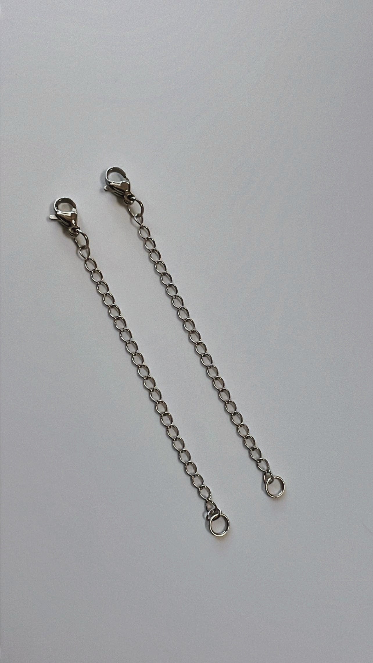 316L Stainless Steel Adjustable Necklace Extender Pair