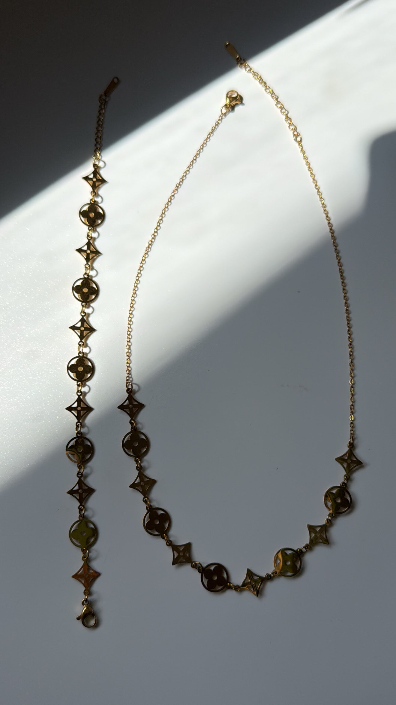The Euro Summer 316L Stainless Steel Necklace + Bracelet Duo