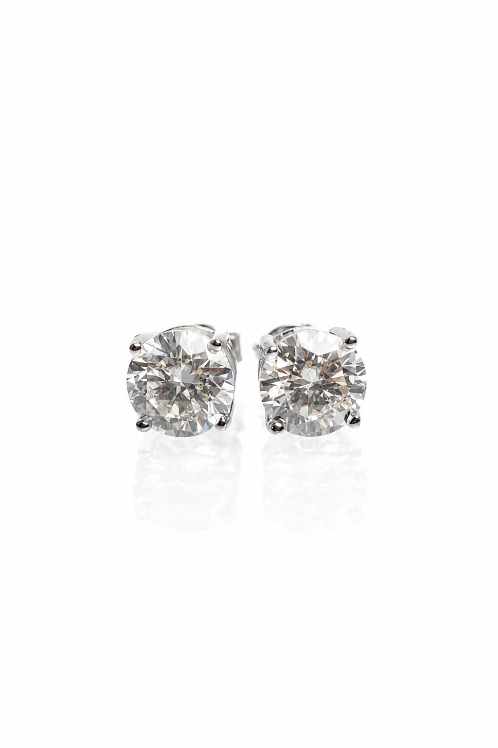 Aria .925 Sterling Silver Moissanite Studs
