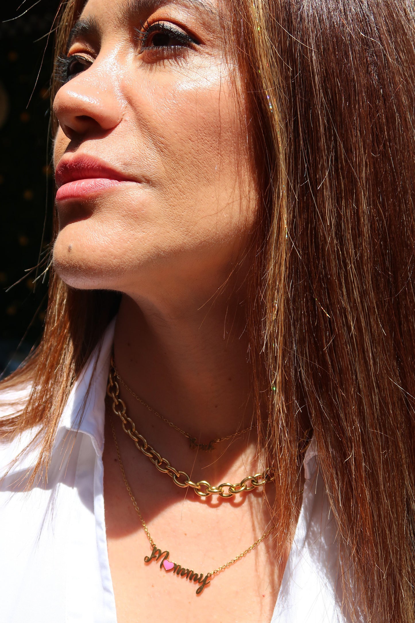 Mommy 316L Stainless Steel Necklace with Bonus Bracelet/Anklet