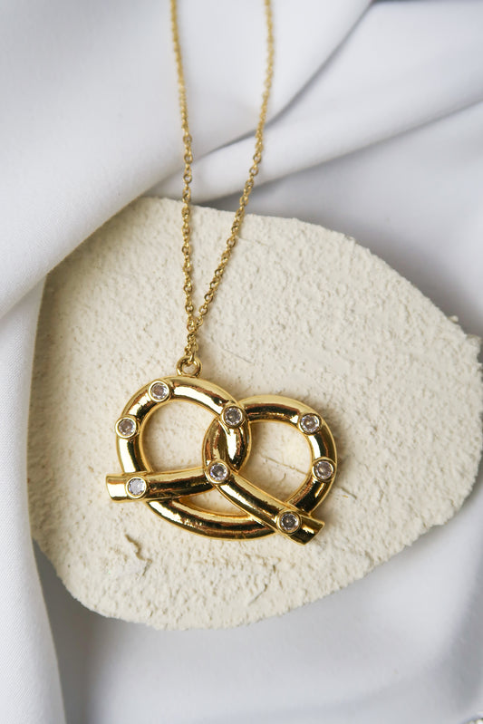 Don't Get it Twisted 316L Stainless Pretzel Necklace