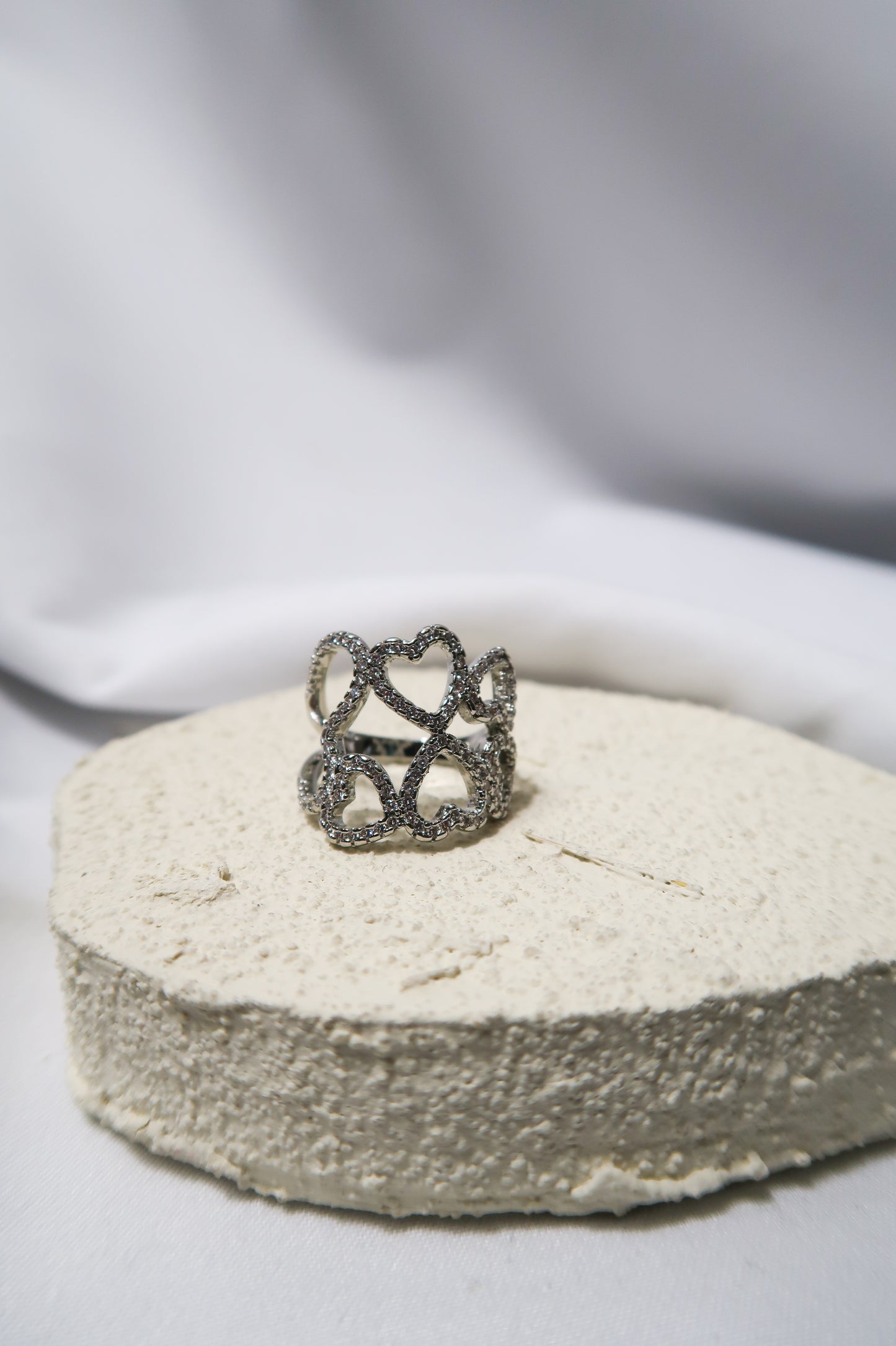 Mila Silver Heart Ring
