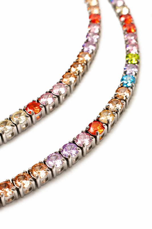 Odette 4MM Multi-Colored 316L Stainless Steel Necklace
