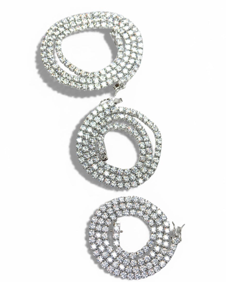 Odette .925 Sterling Silver Tennis Necklace