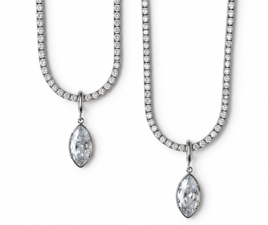 Odette Marquise 12CT Charm Society 3MM Tennis Necklace