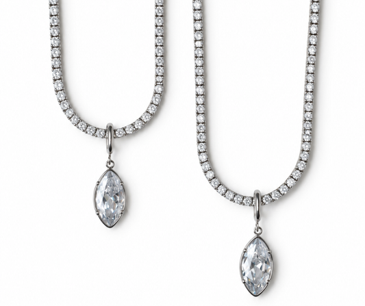 Odette Marquise 12CT Charm Society 3MM Tennis Necklace