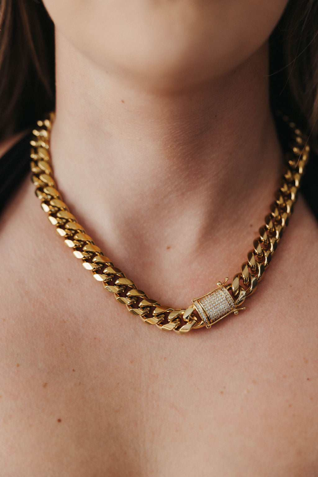 Miss Independent 12mm Stainless Steel Cuban-link Chain