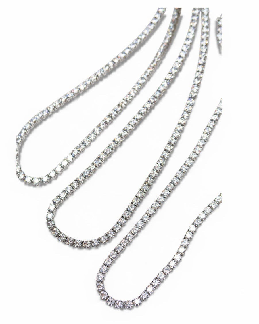 Odette .925 Sterling Silver Tennis Necklace