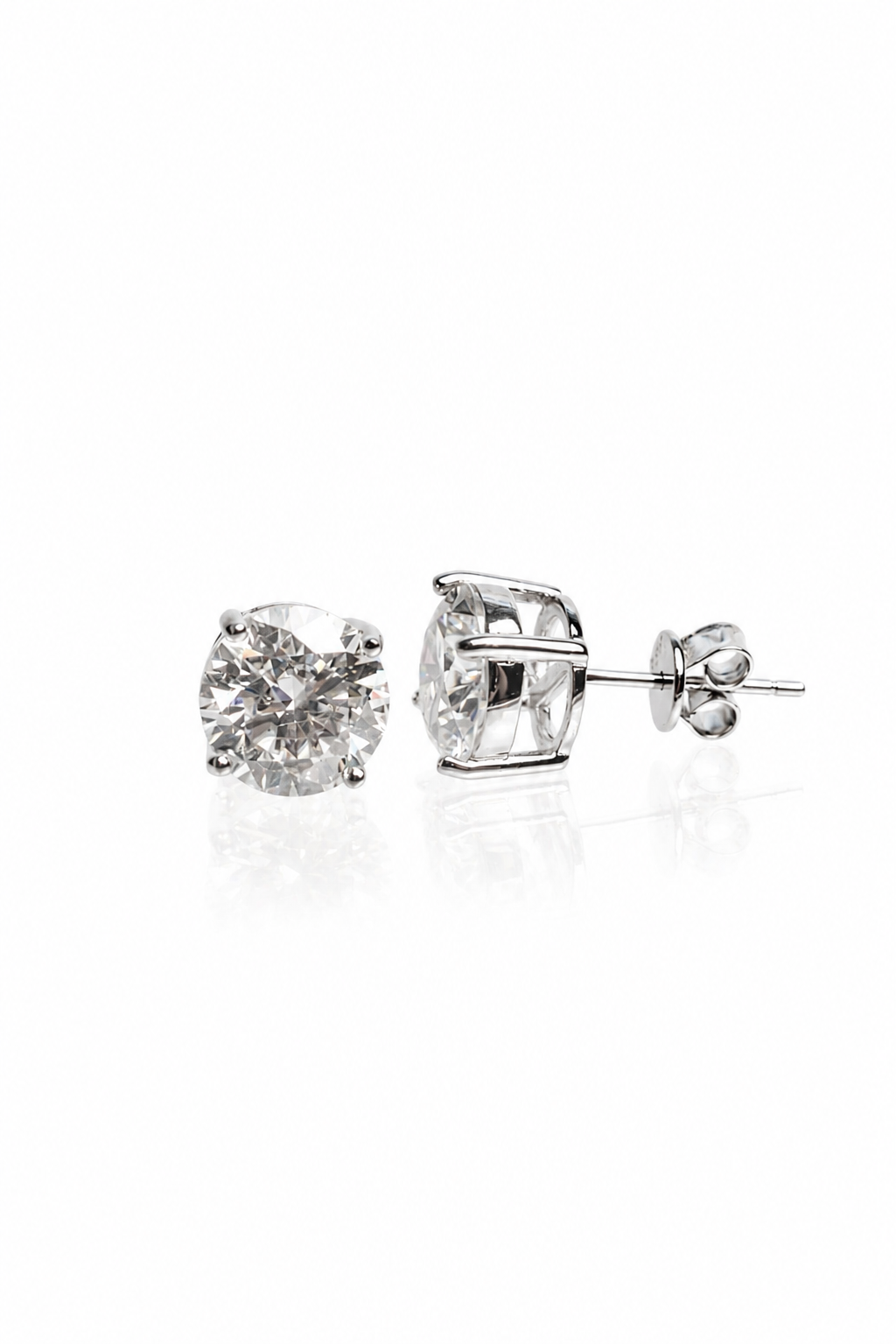 Aria .925 Sterling Silver Moissanite Studs