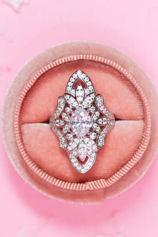 Heirloom Crystal .925 Sterling Silver Ring