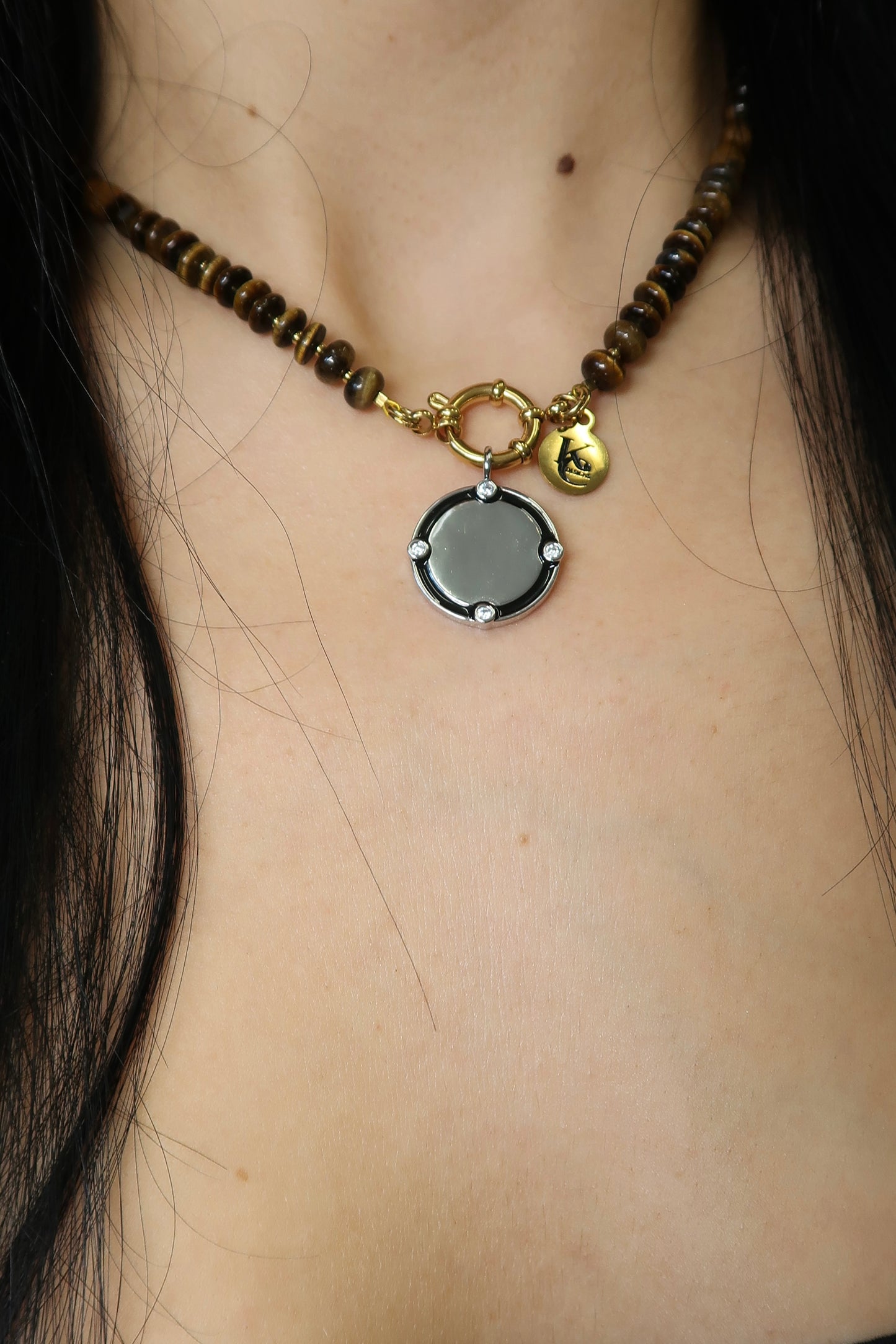 Lunchtime Crystal 316L Stainless Steel Charm