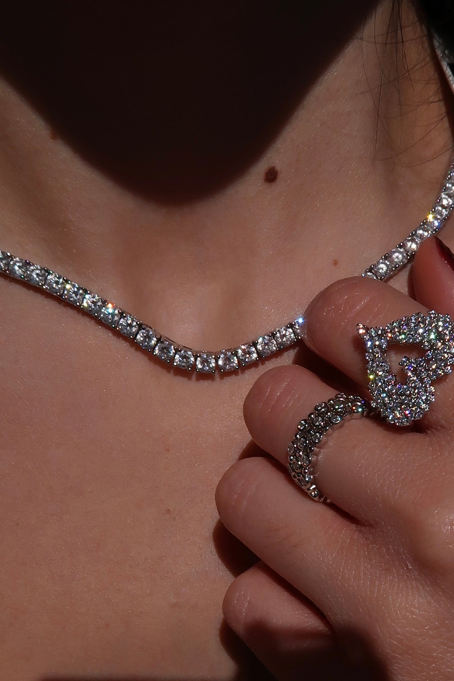 Odette .925 Sterling Silver Tennis Necklace