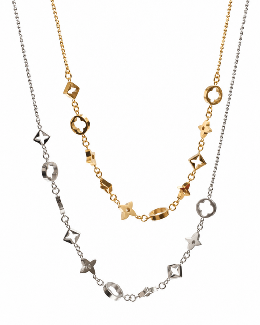 Flirty 316L Stainless Steel Clover Pull Necklace