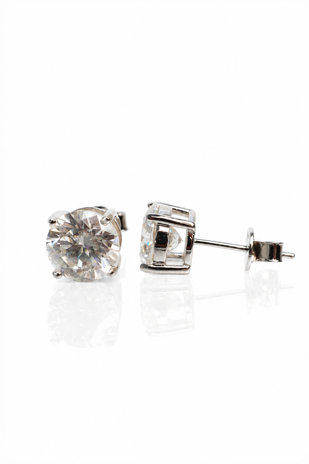 Aria .925 Sterling Silver Moissanite Studs
