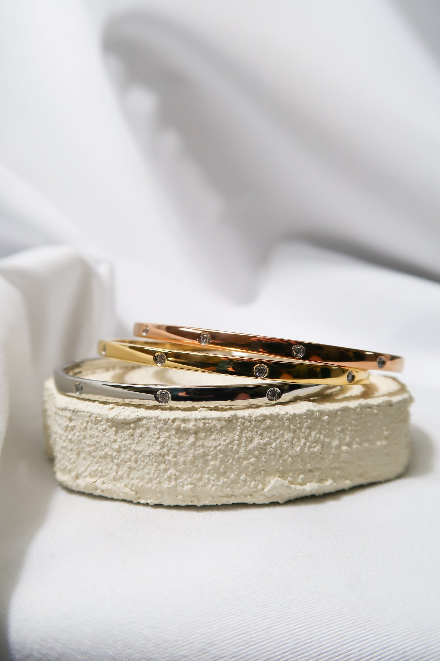 Afternoon Delight 316L Stainless Steel Crystal Bangles
