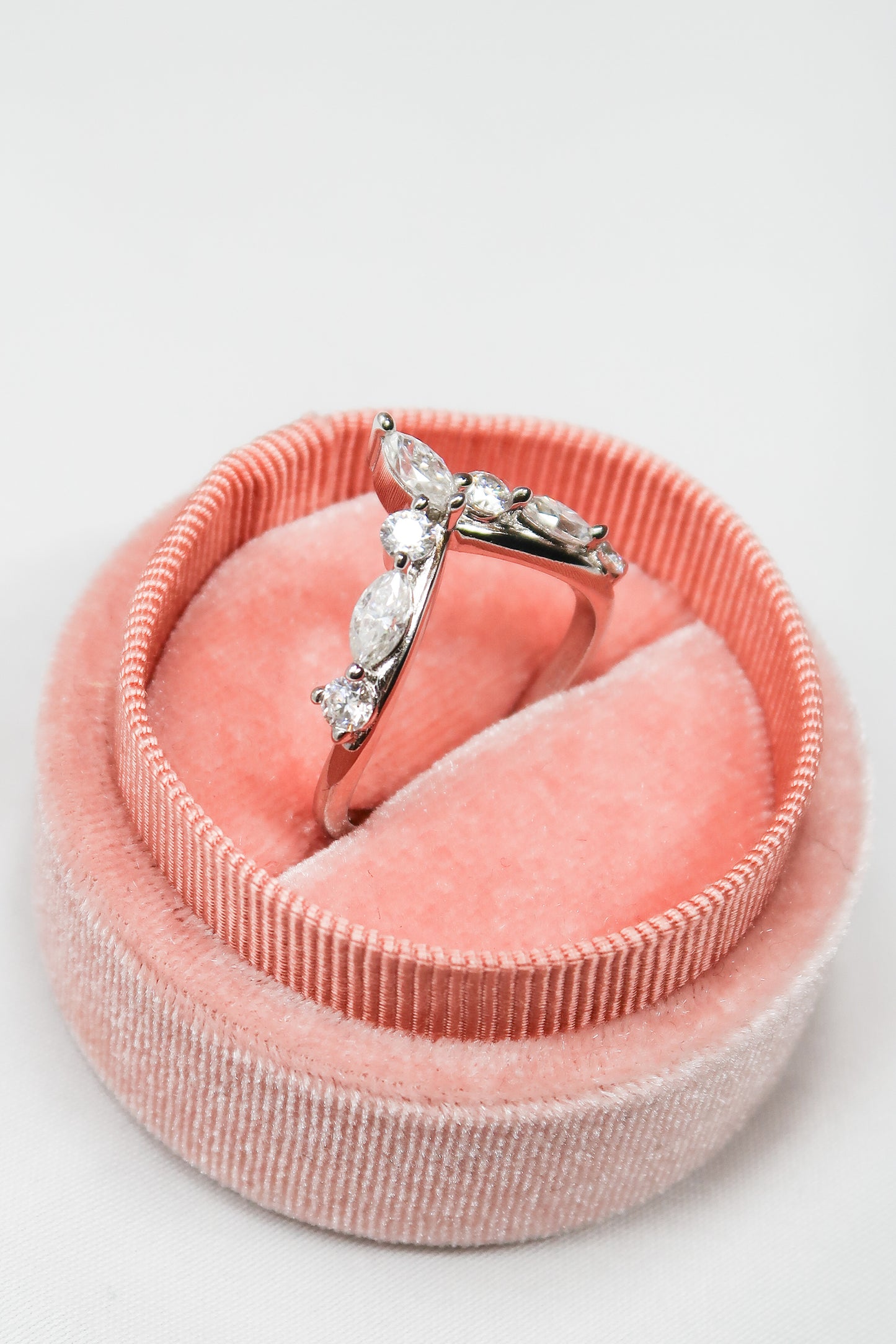 The Crown 3 Carat .925 Sterling Silver Moissanite Ring Duo