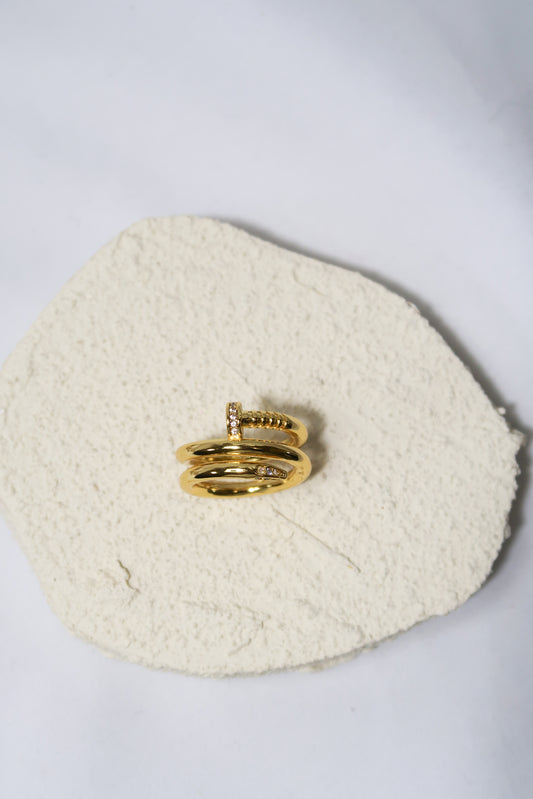 No Apologies 316L Stainless Steel Nail Ring