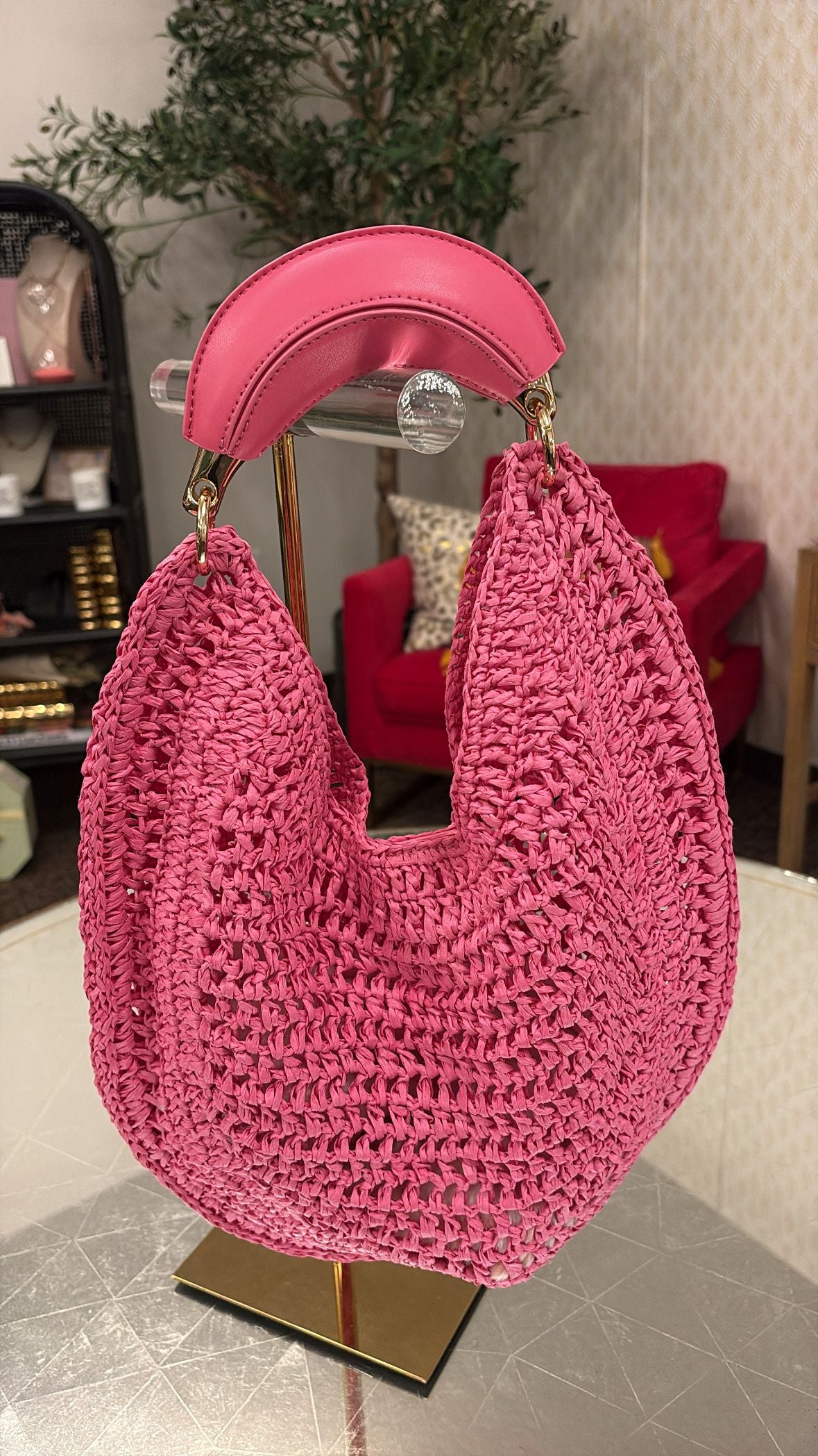 KC Banana Bag in Viscose Raffia