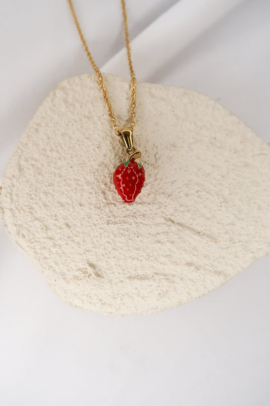 Sweet on Bleecker 316L Stainless Steel Strawberry Necklace