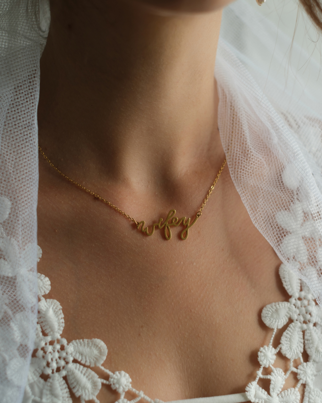 Flame Fatale 316L Wifey Stainless Steel Necklace