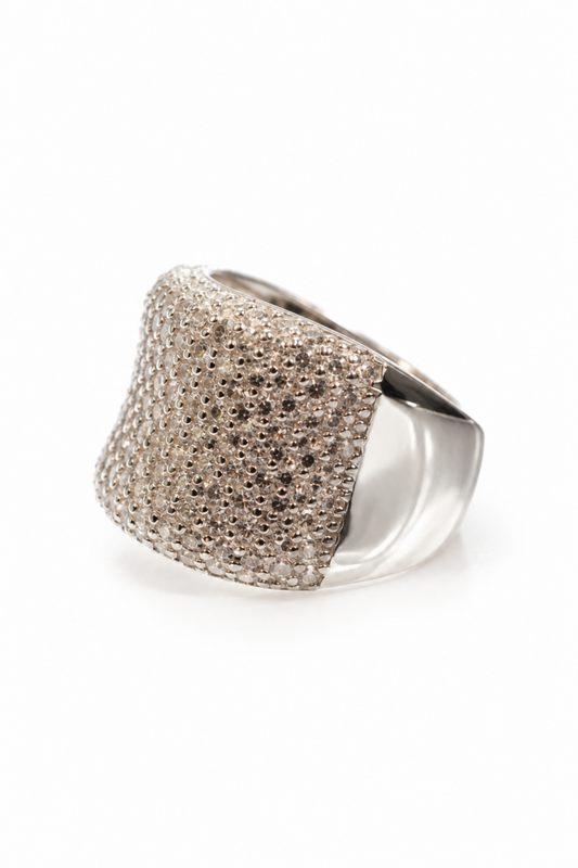 Celeste .925 Sterling Silver Wide-Band Ring