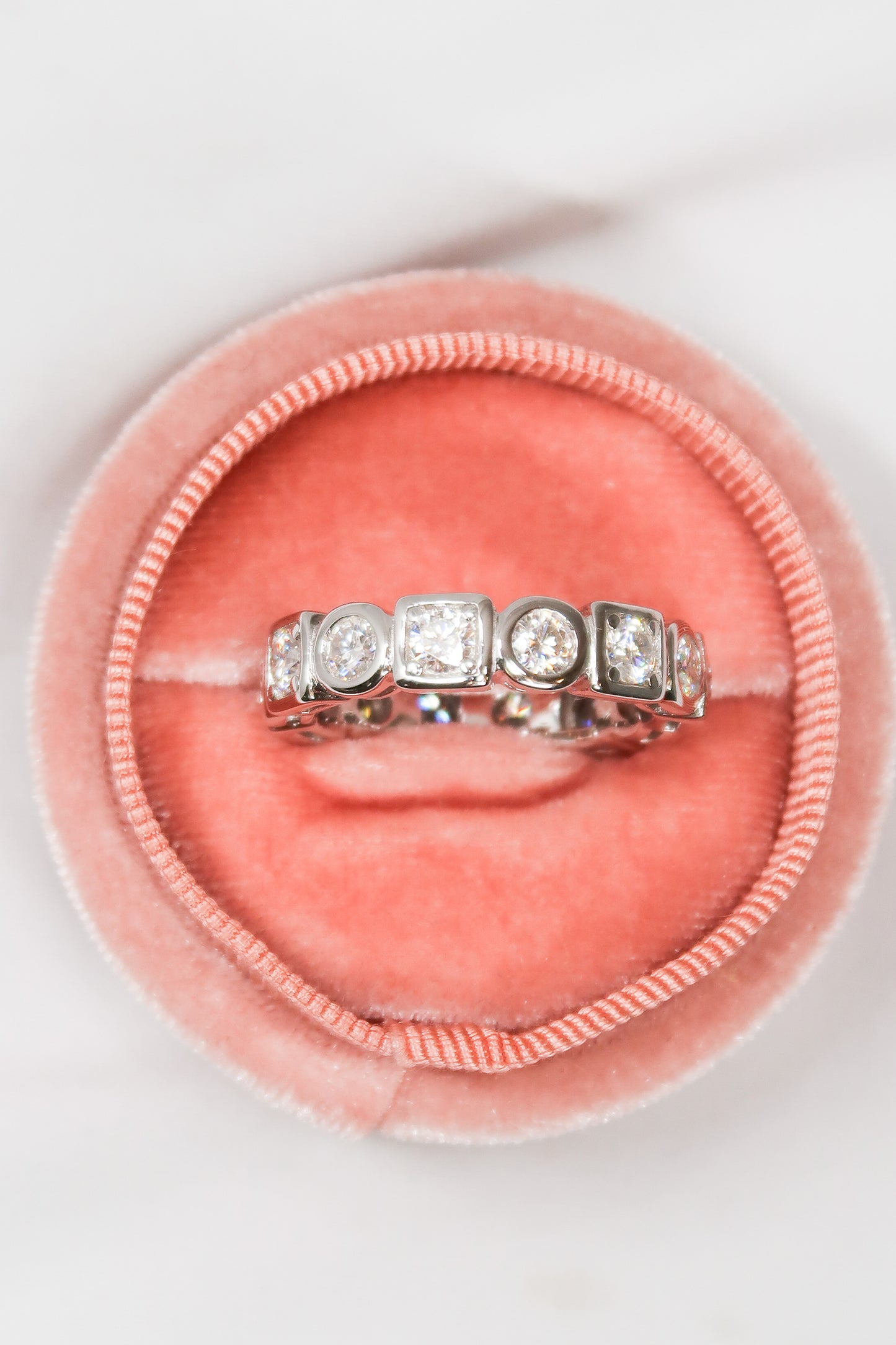 Undecided Band .925 Sterling Silver Moissanite Ring