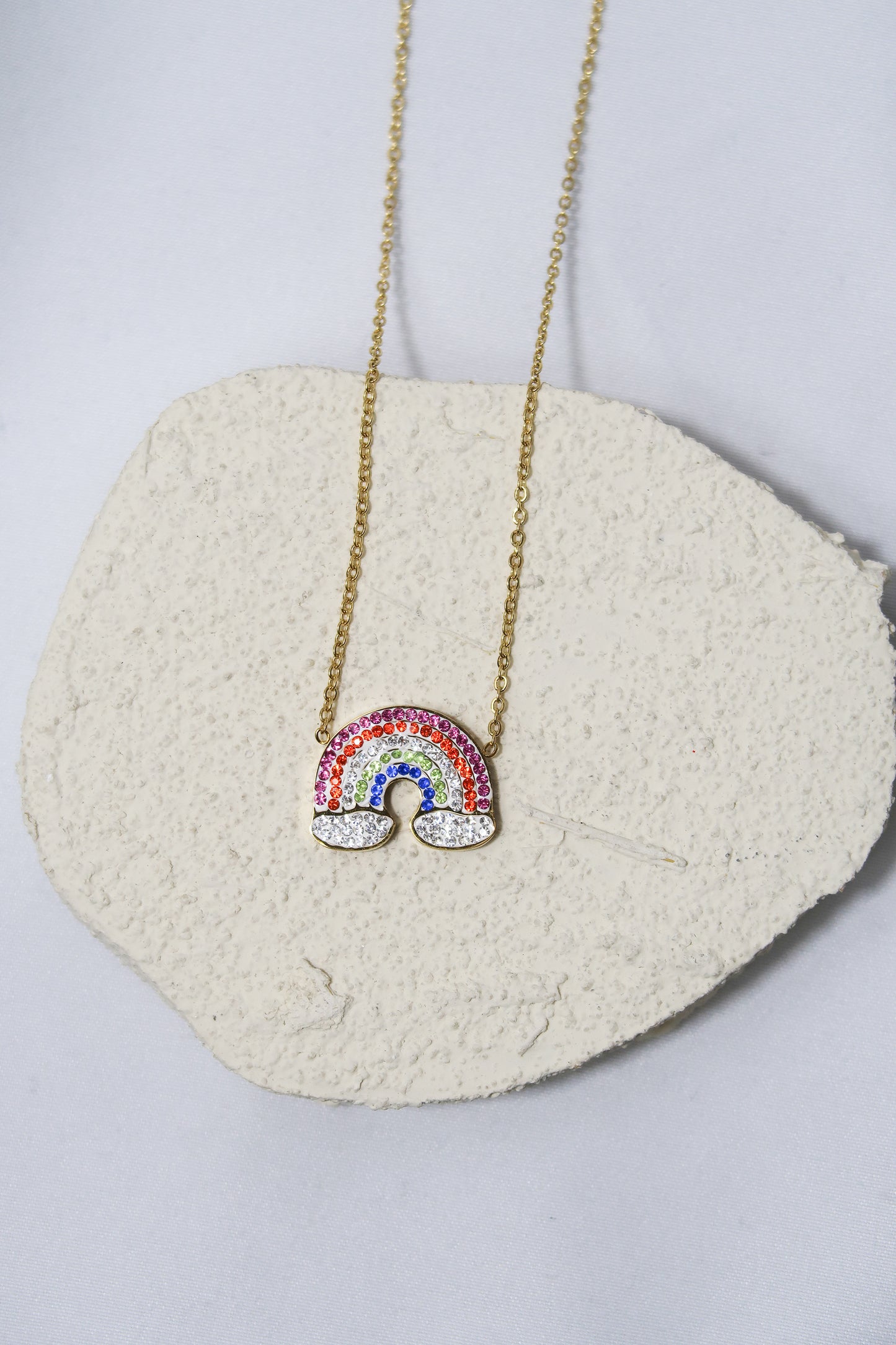 Dorothy Crystal Rainbow 316L Stainless Steel Necklace