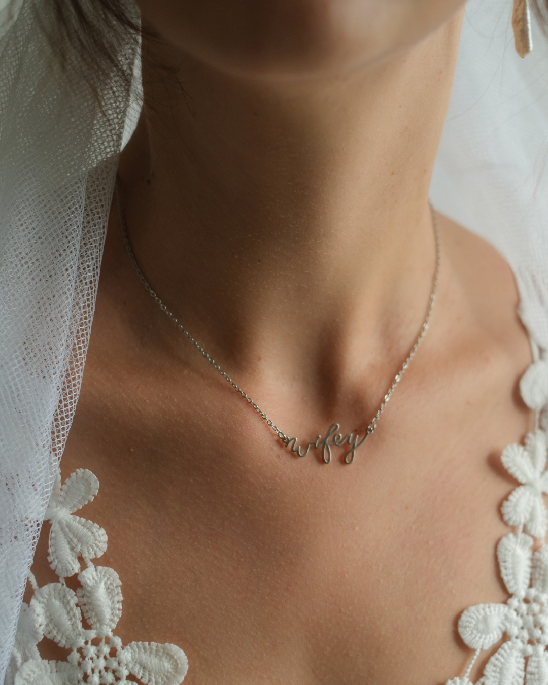 Flame Fatale 316L Wifey Stainless Steel Necklace