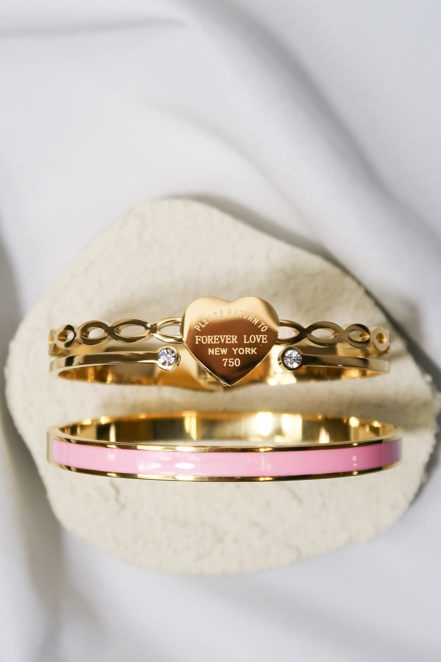 Love Letter 316L Stainless Steel Bangle Duo