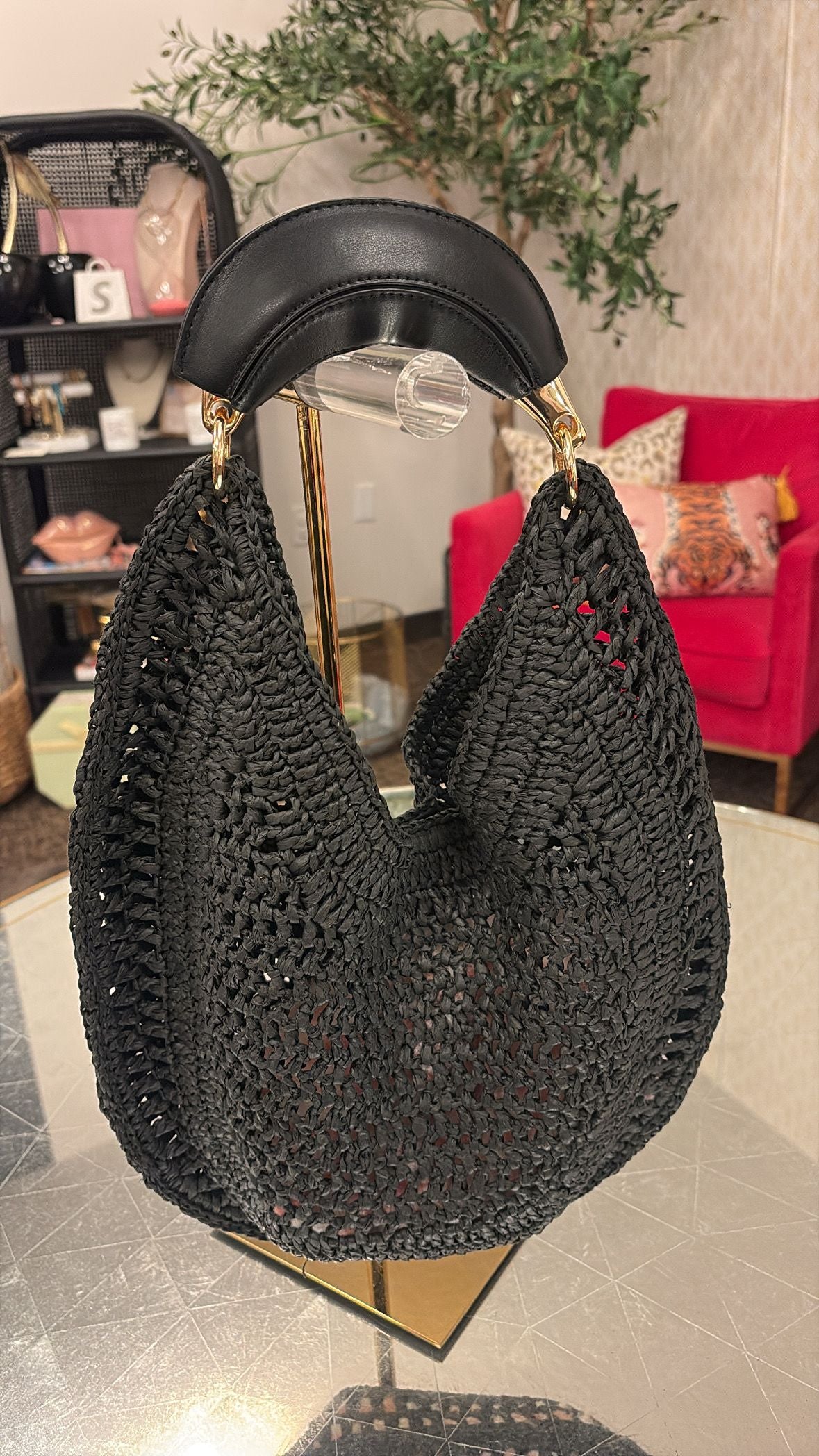 KC Banana Bag in Viscose Raffia