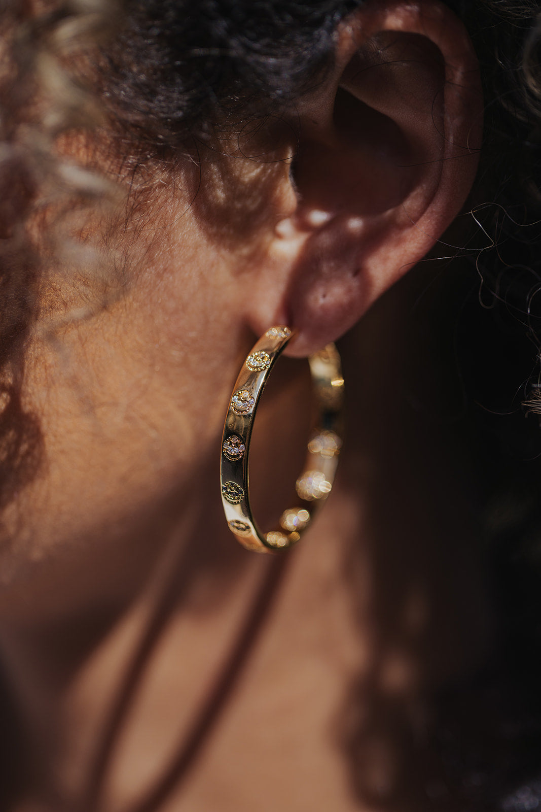 Atta Girl 316L Stainless Steel Crystal Smile Hoops