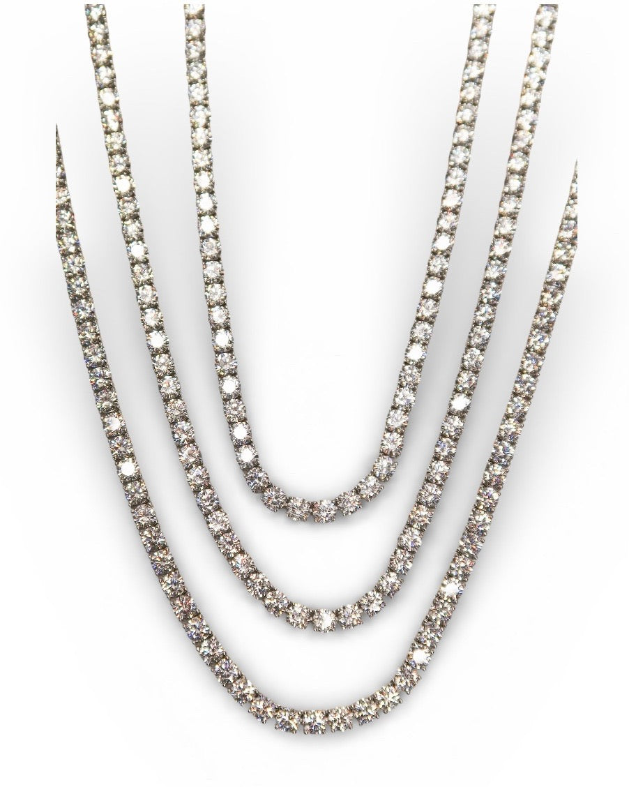Odette .925 Sterling Silver Tennis Necklace